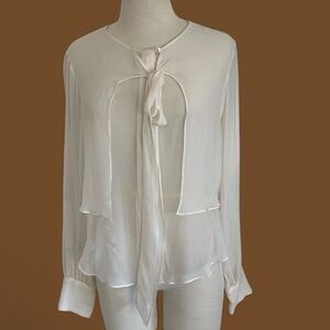 Alvin Valley Cream Sheer Blouse